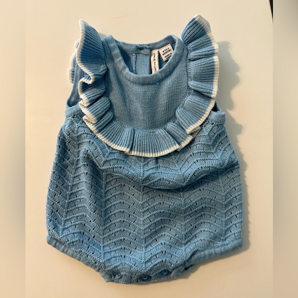 Janie and Jack Blue Romper 0-3 Months